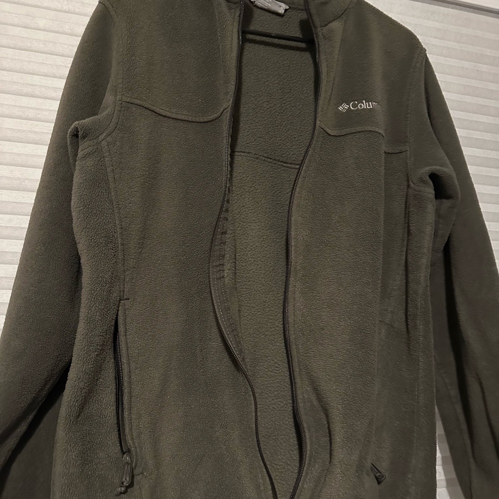 Columbia Green Fleece Zip-Up Jacket - Men's Size Medium